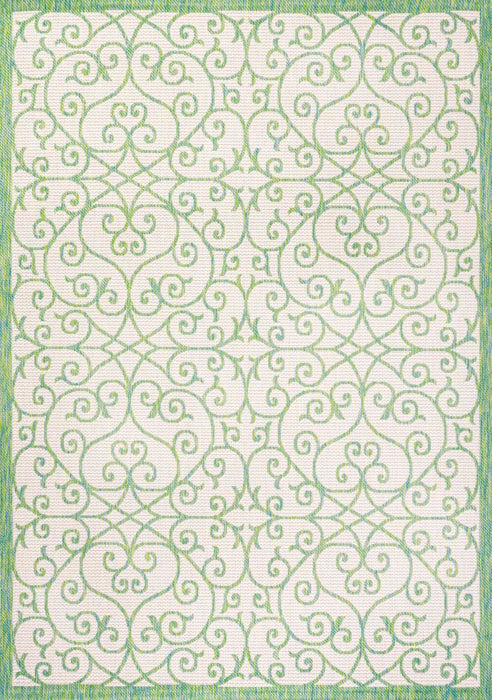 Travis Vintage Filigree Textured Weave Indoor/outdoor Area Rug