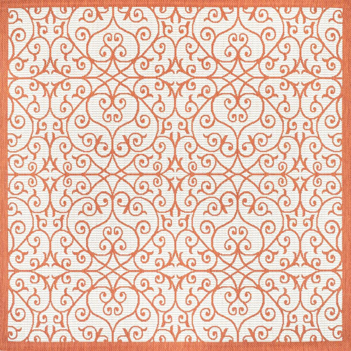 Travis Vintage Filigree Textured Weave Indoor/outdoor Area Rug