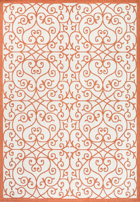 Travis Vintage Filigree Textured Weave Indoor/outdoor Area Rug