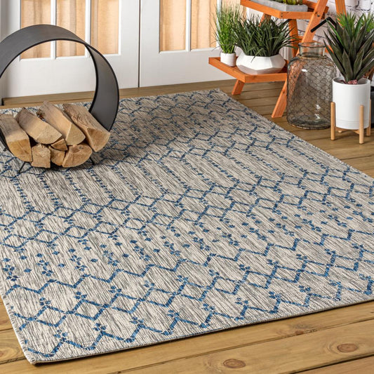 Dean Moroccan Geometric Textured Weave Indoor/outdoor Area Rug