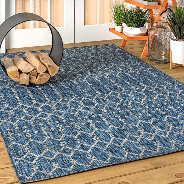 Dean Moroccan Geometric Textured Weave Indoor/outdoor Area Rug