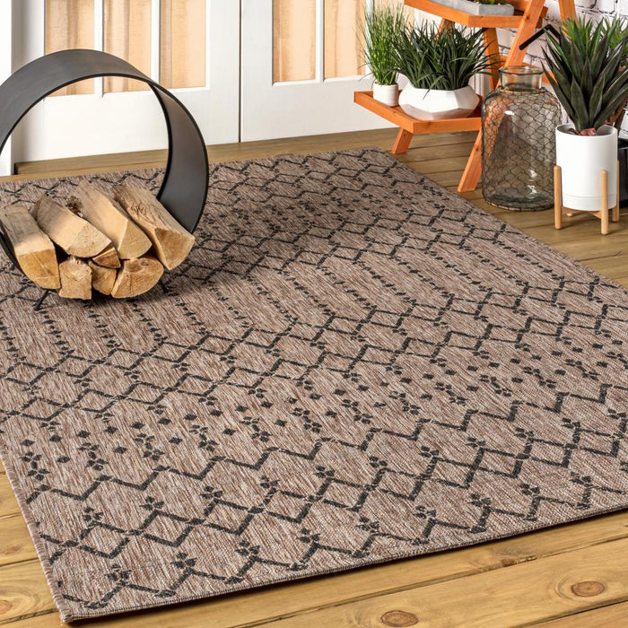 Dean Moroccan Geometric Textured Weave Indoor/outdoor Area Rug