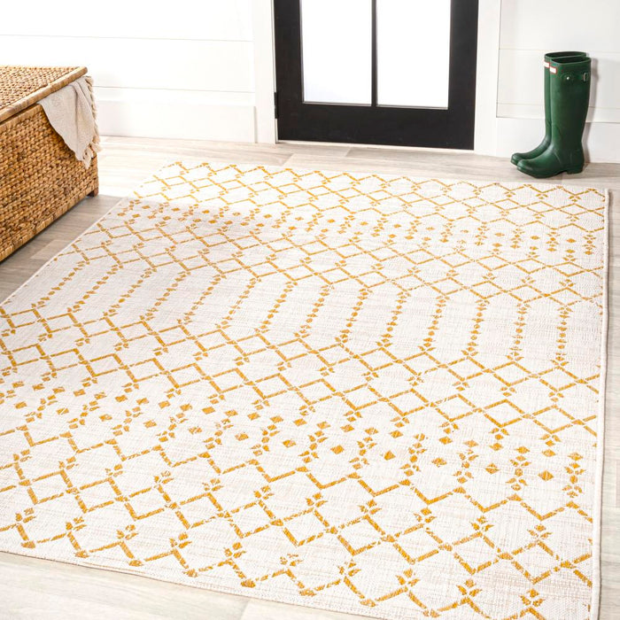 Dean Moroccan Geometric Textured Weave Indoor/outdoor Area Rug