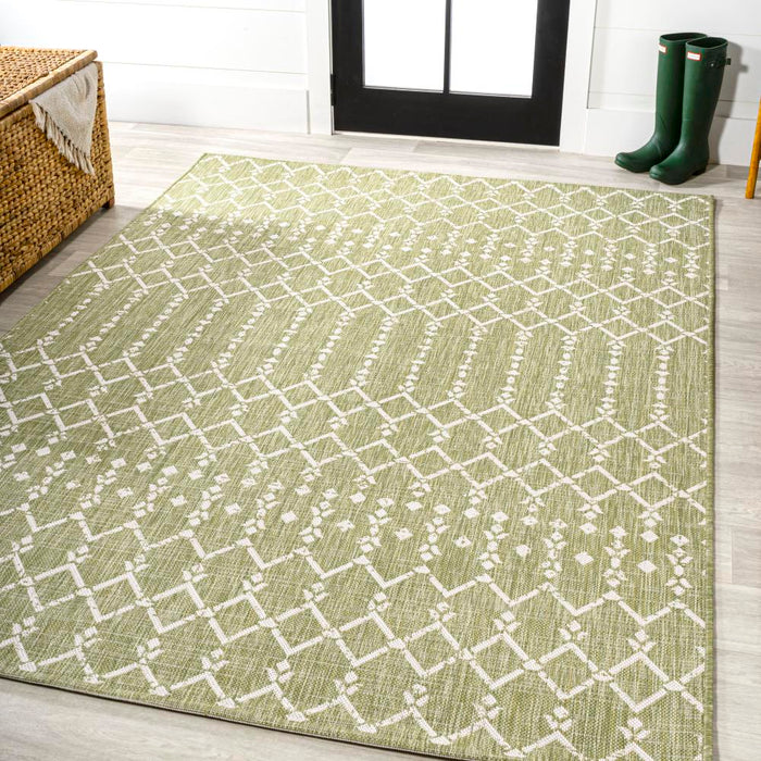 Dean Moroccan Geometric Textured Weave Indoor/outdoor Area Rug