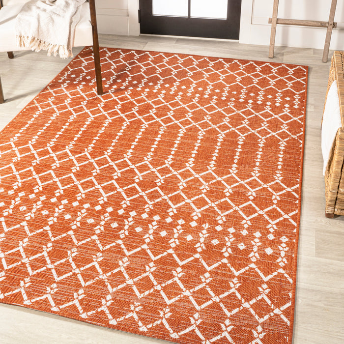 Dean Moroccan Geometric Textured Weave Indoor/outdoor Area Rug