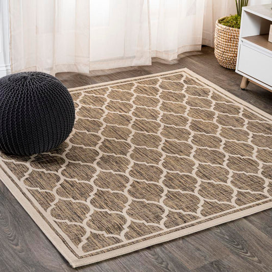 Matthews Moroccan Trellis Textured Weave Indoor/outdoor Area Rug