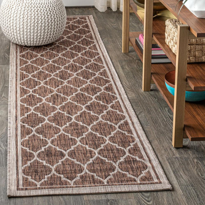 Matthews Moroccan Trellis Textured Weave Indoor/outdoor Area Rug