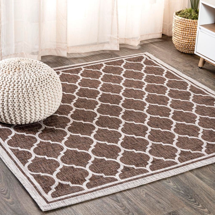 Matthews Moroccan Trellis Textured Weave Indoor/outdoor Area Rug