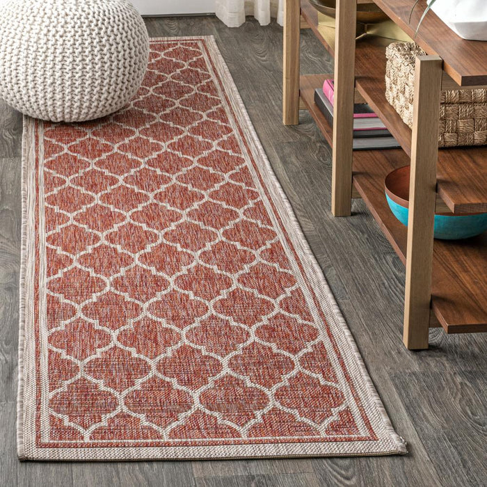 Matthews Moroccan Trellis Textured Weave Indoor/outdoor Area Rug