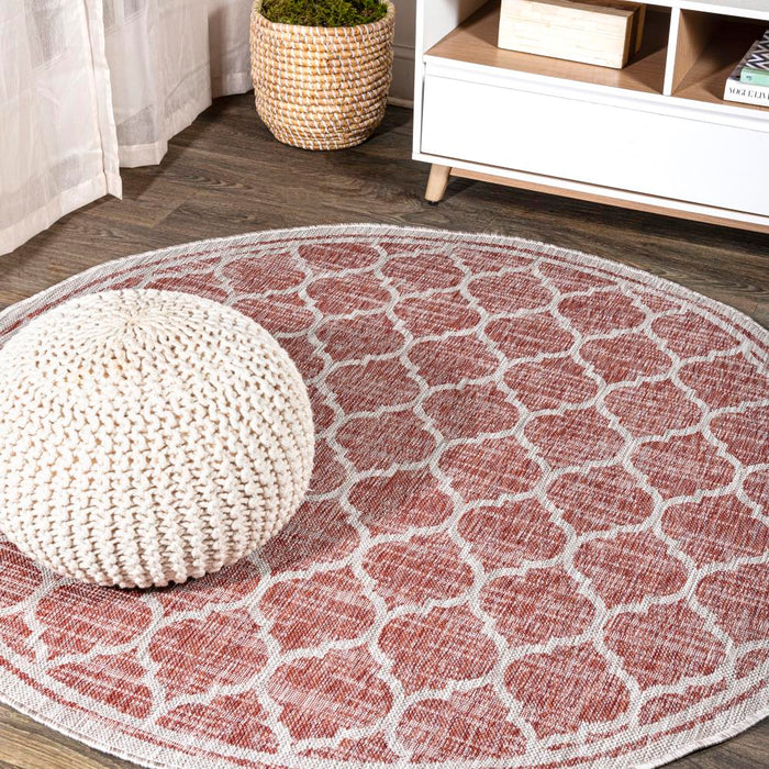 Matthews Moroccan Trellis Textured Weave Indoor/outdoor Area Rug