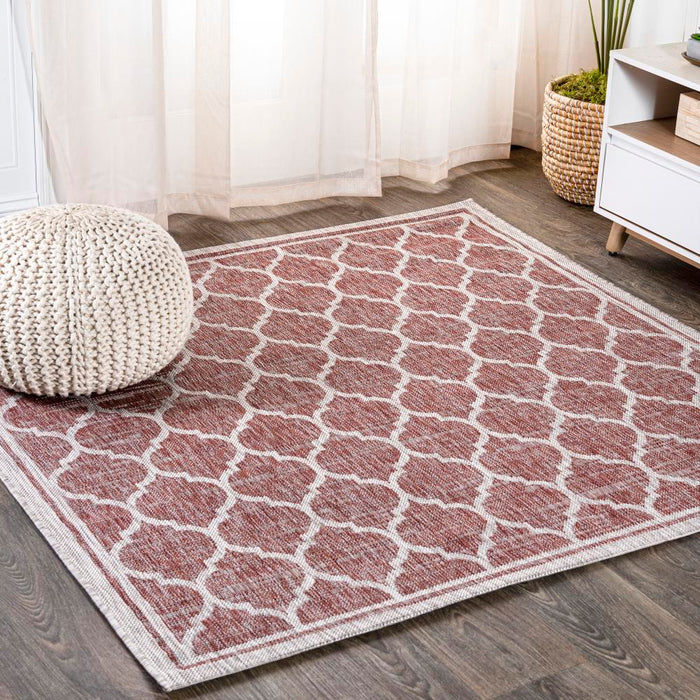 Matthews Moroccan Trellis Textured Weave Indoor/outdoor Area Rug