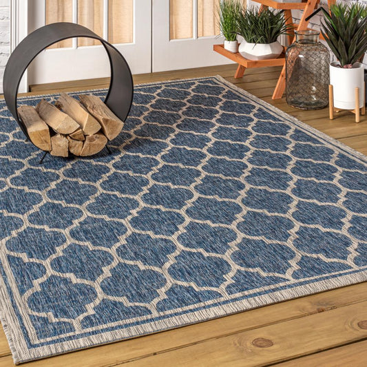 Matthews Moroccan Trellis Textured Weave Indoor/outdoor Area Rug