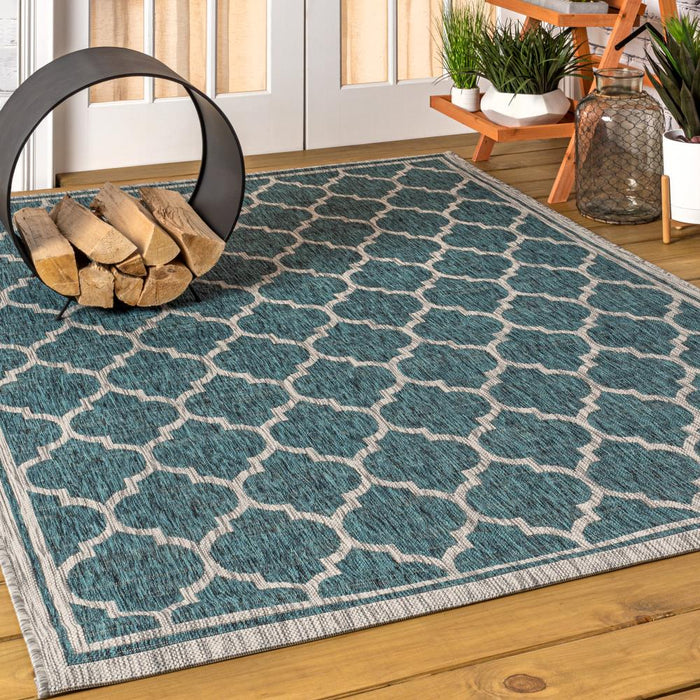 Matthews Moroccan Trellis Textured Weave Indoor/outdoor Area Rug