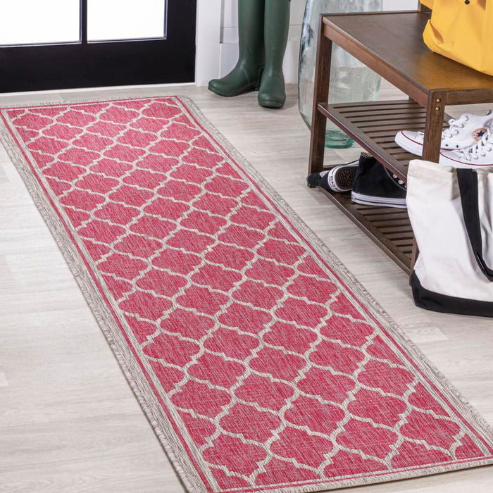 Matthews Moroccan Trellis Textured Weave Indoor/outdoor Area Rug