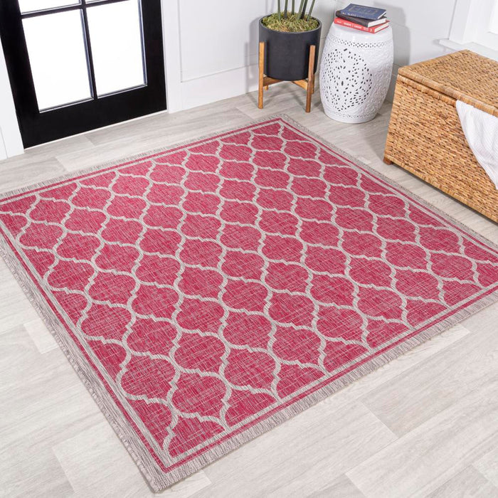 Matthews Moroccan Trellis Textured Weave Indoor/outdoor Area Rug