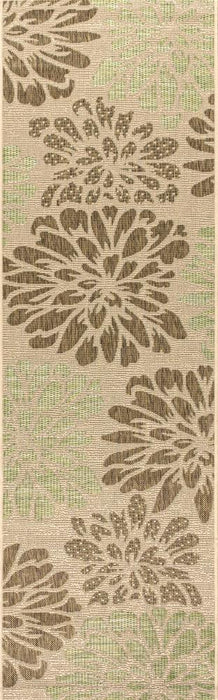 Garcia Modern Floral Textured Weave Indoor/outdoor Area Rug