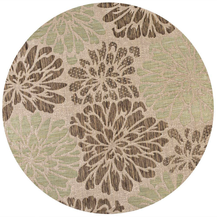 Garcia Modern Floral Textured Weave Indoor/outdoor Area Rug