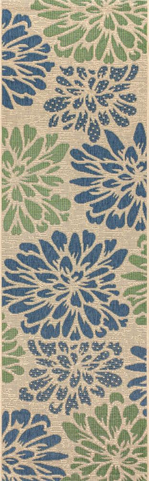 Garcia Modern Floral Textured Weave Indoor/outdoor Area Rug