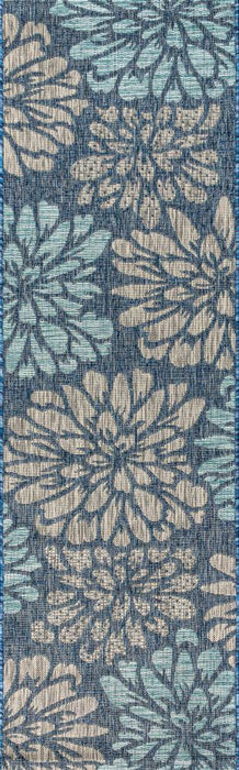 Garcia Modern Floral Textured Weave Indoor/outdoor Area Rug