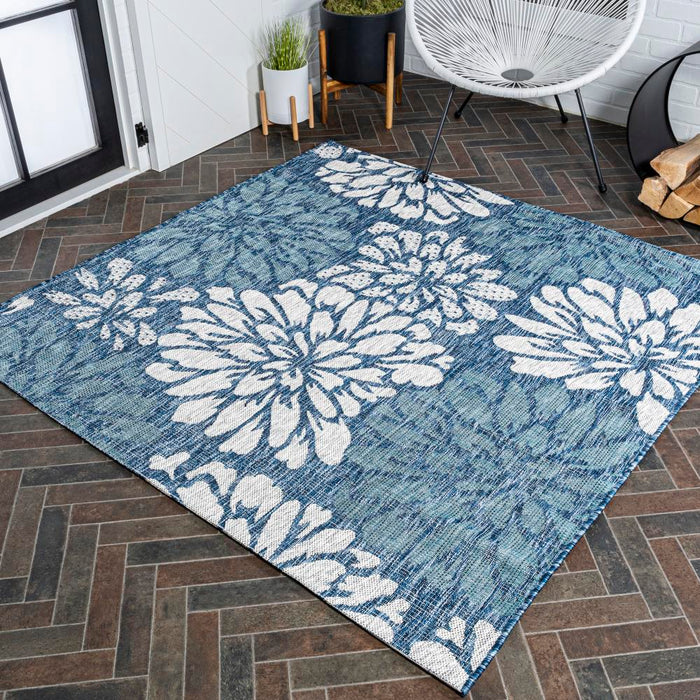 Garcia Modern Floral Textured Weave Indoor/outdoor Area Rug