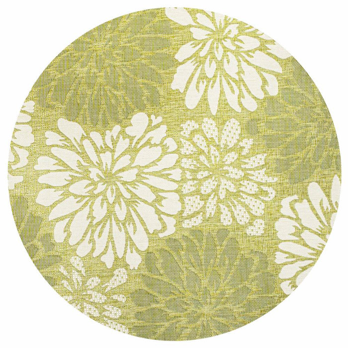 Garcia Modern Floral Textured Weave Indoor/outdoor Area Rug