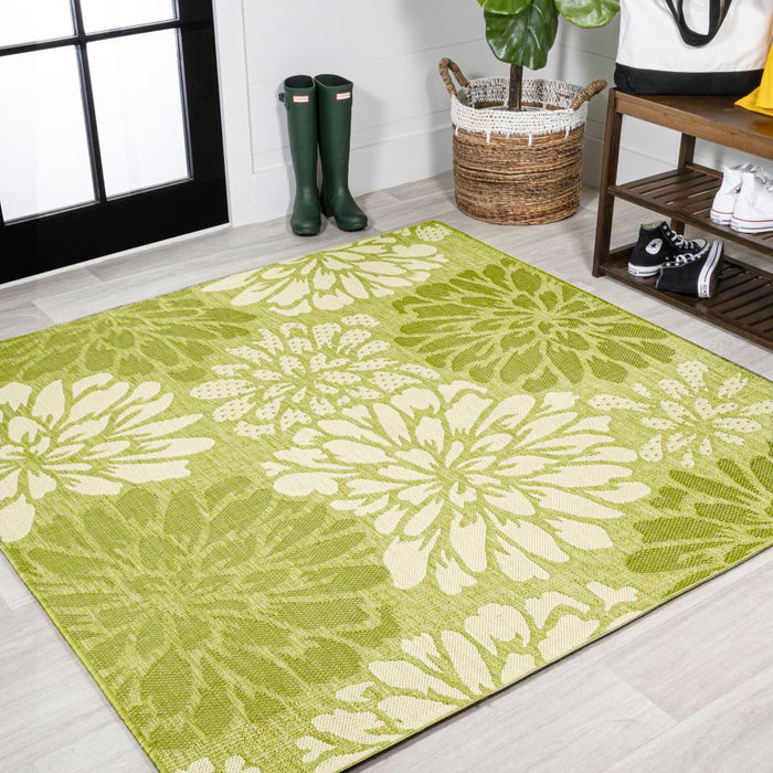 Garcia Modern Floral Textured Weave Indoor/outdoor Area Rug