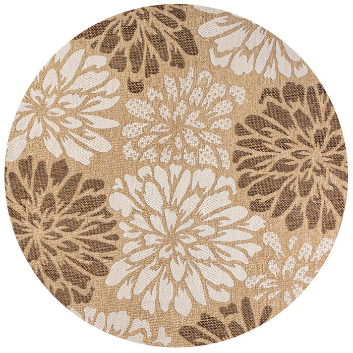 Garcia Modern Floral Textured Weave Indoor/outdoor Area Rug