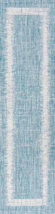 Yangtze Scandi Minimalist Border Indoor/Outdoor Area Rug