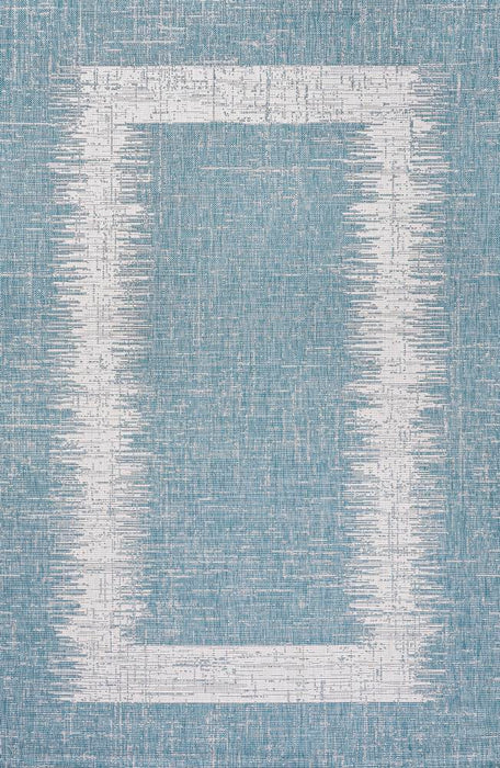 Yangtze Scandi Minimalist Border Indoor/Outdoor Area Rug