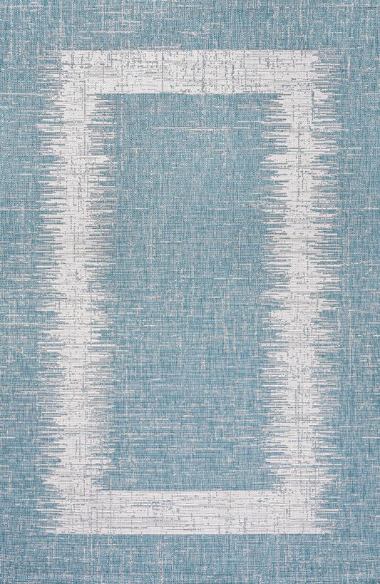 Yangtze Scandi Minimalist Border Indoor/Outdoor Area Rug