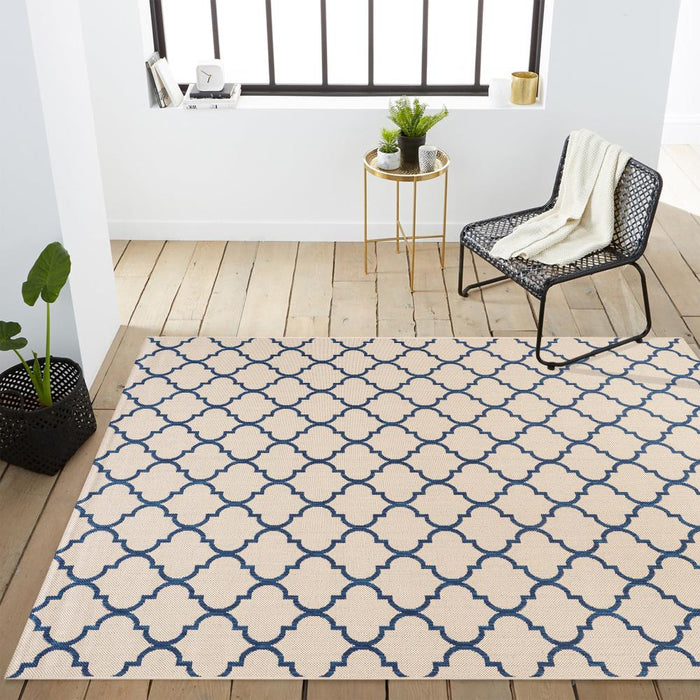 Loire Arabesque Ogee Trellis Indoor/Outdoor Area Rug