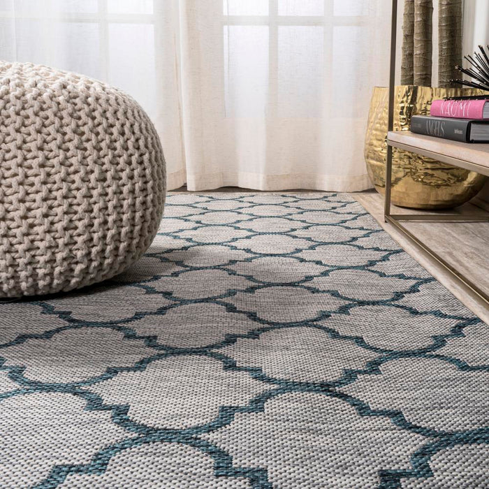 Loire Arabesque Ogee Trellis Indoor/Outdoor Area Rug