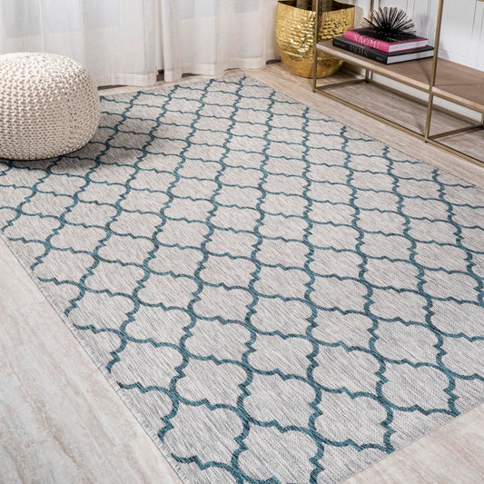 Loire Arabesque Ogee Trellis Indoor/Outdoor Area Rug